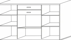 Komody>Meblohand Duża komoda dąb sonoma z szufladami nowoczesna 173 cm MERIDA