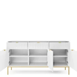 Zestawy Mebli Do Salonu|Komody>PIASKI Duża komoda na nóżkach do salonu AVANTI biały