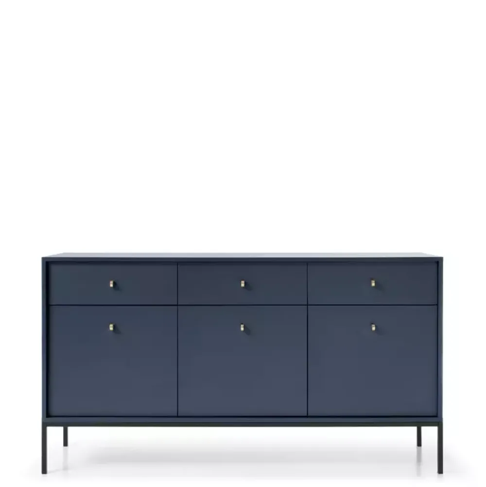 Komody>PIASKI Duża komoda na nóżkach MONTI granatowy