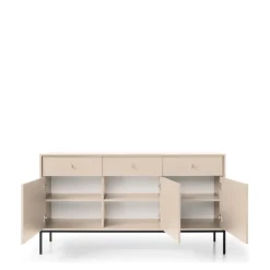 Zestawy Mebli Do Salonu|Komody>PIASKI Duża komoda na nóżkach MONTI złoty beż