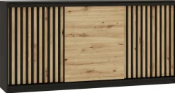 Komody>BROMARKT Duża komoda z lamelami i szufladami do sypialni 180 cm LOFT