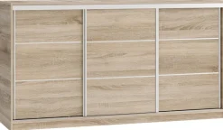 Komody>BROMARKT Duża komoda z szufladami i drążkiem 180 cm TOP dąb sonoma