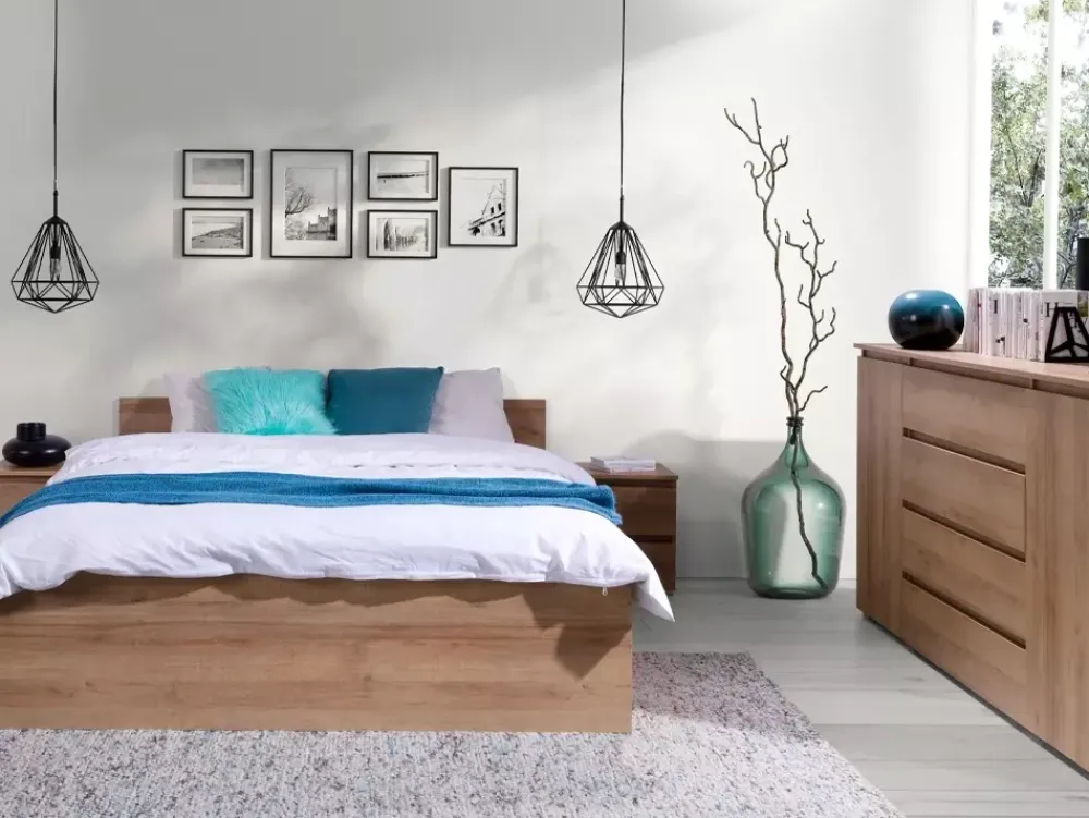 Meble Młodzieżowe|Zestawy Mebli Młodzieżowych>MARIDEX Duża młodzieżowa komoda z szufladami w stylu nowoczesnym COSTA dąb riviera