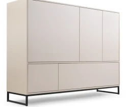 Komody>Stolar Duża nowoczesna komoda 160 cm do sypialni salonu GENEWA beż piaskowy