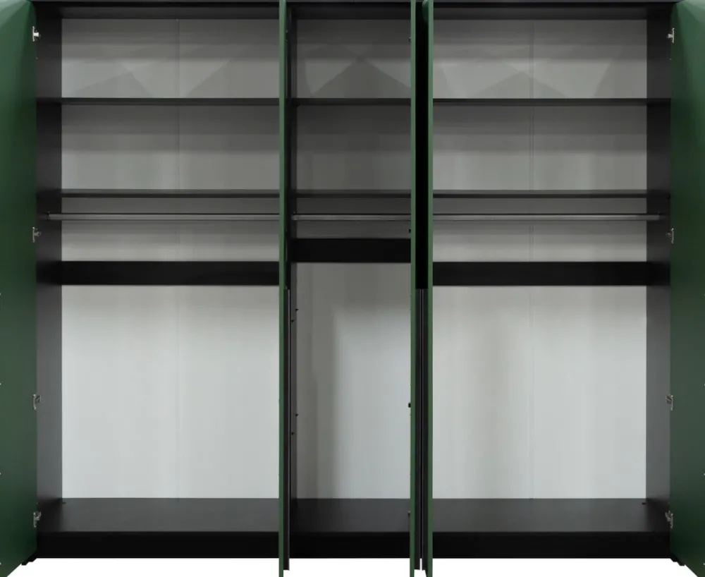 Meble Młodzieżowe|Szafy Do Przedpokoju>Stolar Duża nowoczesna pięciodrzwiowa szafa uchylna 255 cm GENEWA