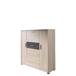 Zestawy Mebli Do Salonu|Komody>JUREK Duża pojemna komoda do salonu dąb sonoma 127 cm FULL