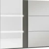 Szafy Dwudrzwiowe|Szafy Z Lustrem>Stolar Duża szafa przesuwna z lustrem i szufladami 250 cm TOSSA