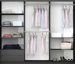 Szafy Dwudrzwiowe|Szafy Z Lustrem>Stolar Duża szafa przesuwna z lustrem i szufladami 250 cm TOSSA