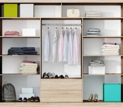 Szafy Trzydrzwiowe|Szafy Z Lustrem>Stolar Duża szafa przesuwna z lustrem i szufladami 250 cm MARGO