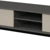 Szafki Rtv>JUREK Duża szafka RTV 163 cm pod telewizor do salonu antracyt beż jasny AVERO
