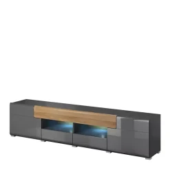 Zestawy Mebli Do Salonu|Szafki Rtv>Helvetia Duża szafka rtv TENDER antracyt połysk