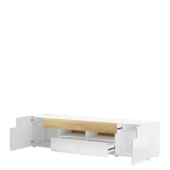 Zestawy Mebli Do Salonu|Szafki Rtv>Helvetia Duża szafka rtv TENDER antracyt połysk