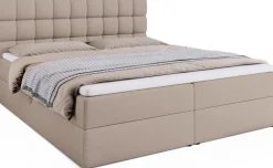Łóżka Ze Stelażem|Łóżka Z Materacem>BROMARKT Duże beżowe łóżko kontynentalne do sypialni 180x200 cm DAKOTA