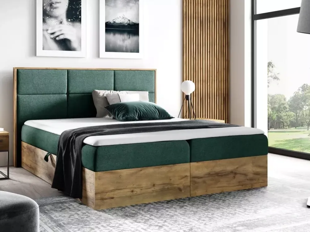 Łóżka Małżeńskie|Łóżka Z Zagłówkiem>Gruszka Duże łóżko kontynentalne 200x200 VALENCE