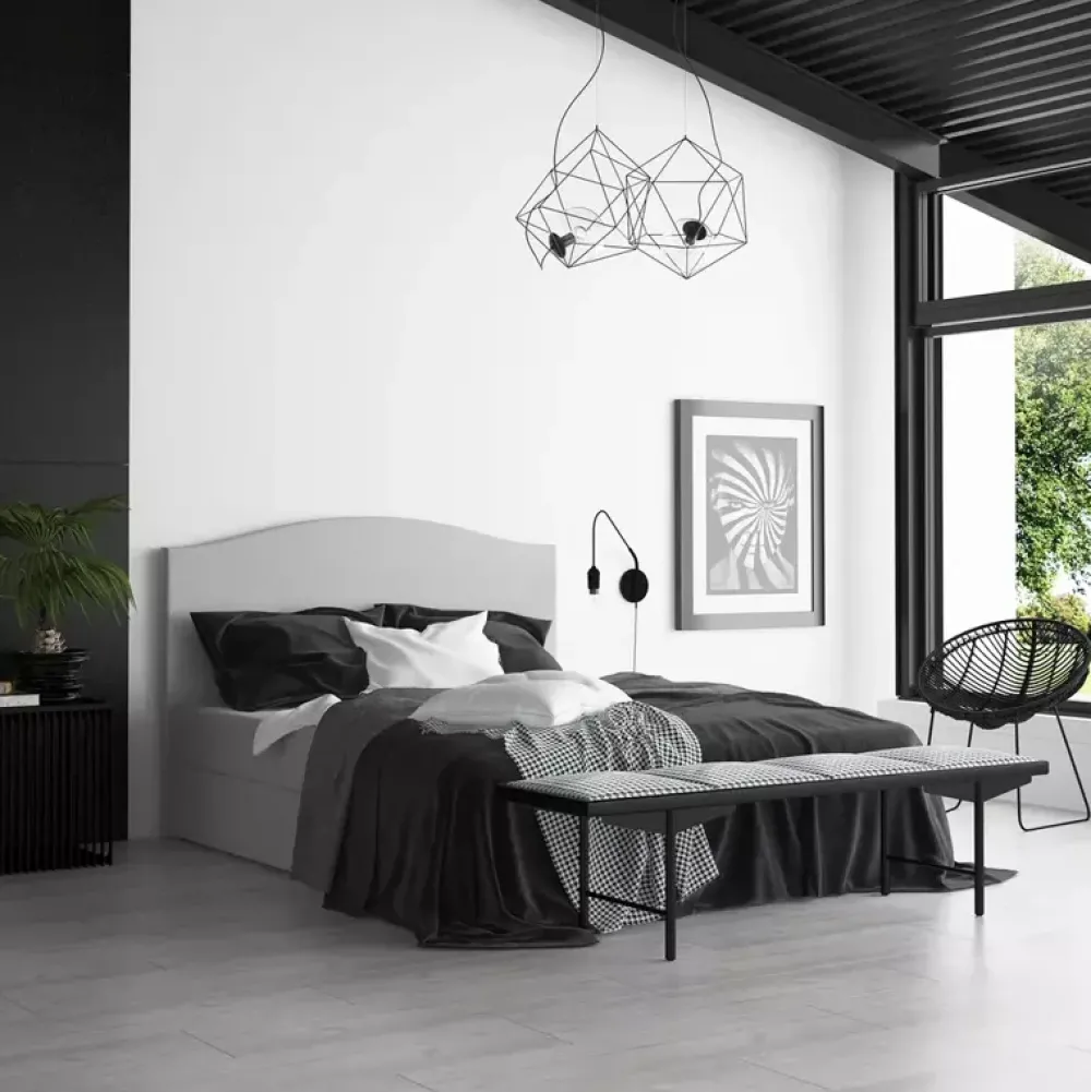 Łóżka Z Zagłówkiem|Łóżka Z Pojemnikiem>Laaph Studio Duże łóżko kontynentalne 180x200 VISTA