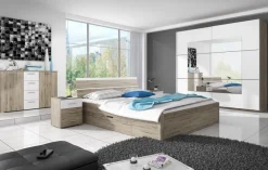 Łóżka Z Zagłówkiem|Łóżka Z Pojemnikiem>Helvetia Duże łóżko sypialniane 180x200 cm san remo jasne BETA