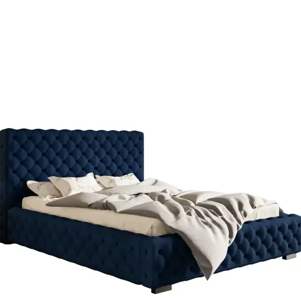 Łóżka Z Pojemnikiem|Łóżka Glamour>Riban Duże łóżko tapicerowane 200x200 cm AMRON