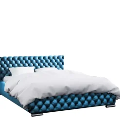 Łóżka Czarne|Łóżka Glamour></noscript>Gruszka Duże łóżko tapicerowane 200x200 czarne FEZ