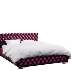 Łóżka Czarne|Łóżka Glamour></noscript>Gruszka Duże łóżko tapicerowane 200x200 czarne FEZ