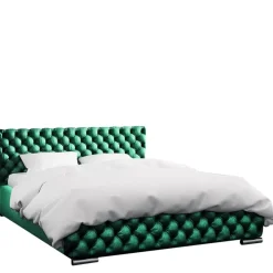 Łóżka Czarne|Łóżka Glamour></noscript>Gruszka Duże łóżko tapicerowane 200x200 czarne FEZ