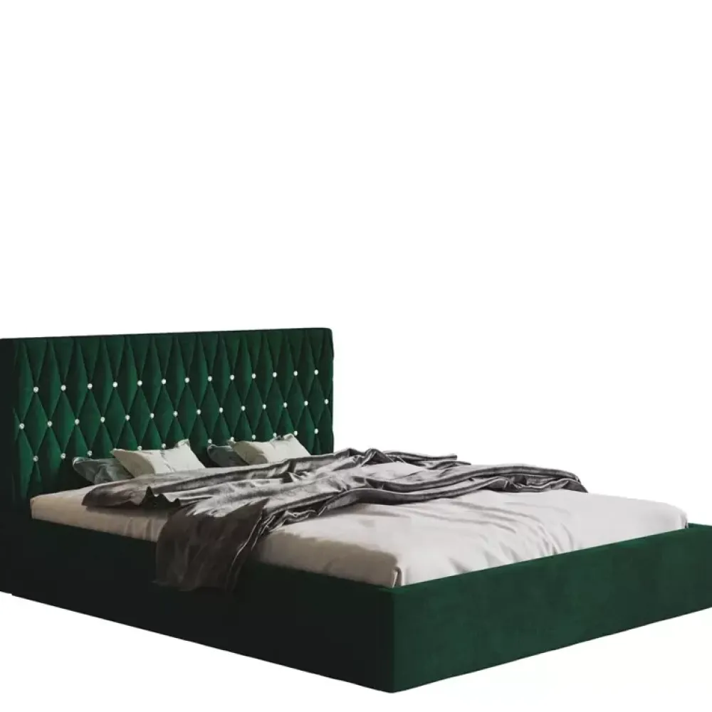 Łóżka Młodzieżowe|Łóżka Z Zagłówkiem>Riban Duże łóżko 160x200 cm PROVO zielona butelka