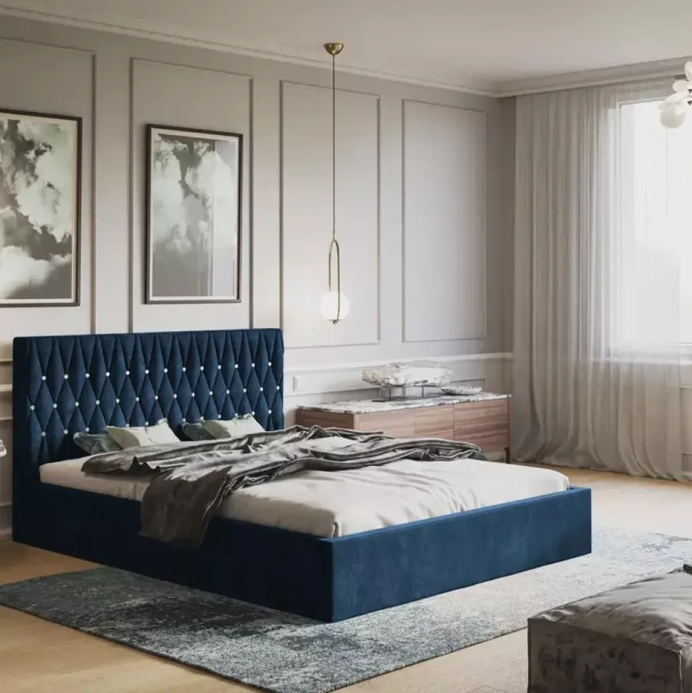 Łóżka Młodzieżowe|Łóżka Z Zagłówkiem>Riban Duże łóżko 160x200 cm PROVO zielona butelka