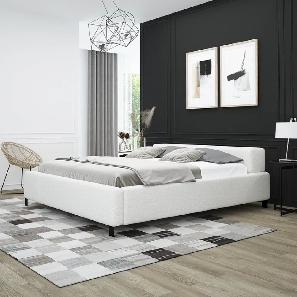 Łóżka Na Nóżkach|Łóżka Z Pojemnikiem>Laaph Studio Duże łóżko 180x200 z pojemnikiem LAMEZIA