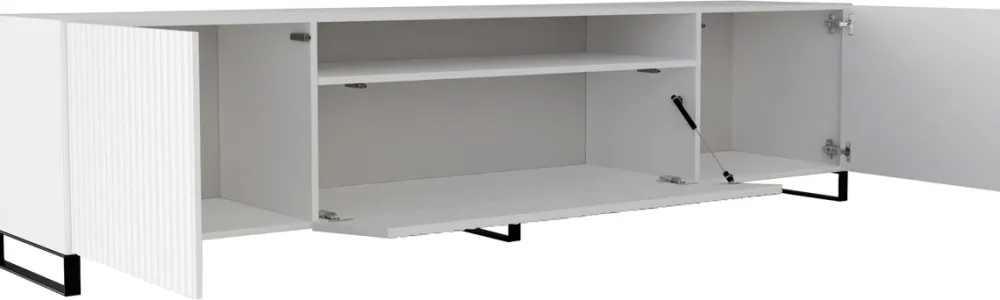 Szafki Rtv>Arton Długa szafka RTV 200 cm do salonu na nóżkach TAVIO loftowa