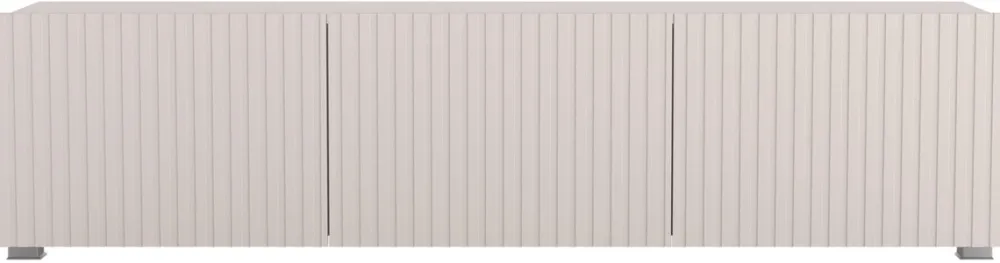 Szafki Rtv>GiB Meble Długa szafka RTV 150 cm nowoczesna z ryflowanymi frontami KORDIS kaszmir