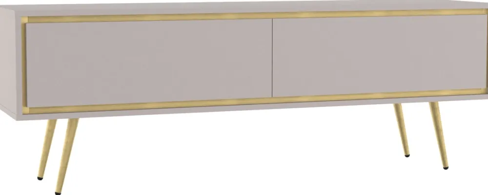 Szafki Rtv>GiB Meble Długa szafka RTV glamour kaszmir 150 cm na wysokich nóżkach TALUS