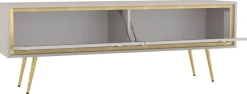 Szafki Rtv>GiB Meble Długa szafka RTV glamour kaszmir 150 cm na wysokich nóżkach TALUS