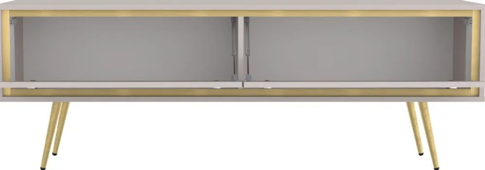 Szafki Rtv>GiB Meble Długa szafka RTV glamour kaszmir 150 cm na wysokich nóżkach TALUS