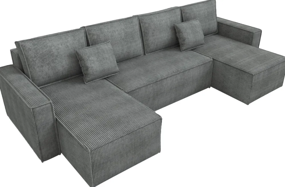 Narożniki>IZABELLA MEBLE Duży narożnik do salonu w kształcie u z funkcją spania DEXTER U