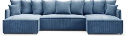 Narożniki>BROMARKT Duży narożnik niebieski do salonu z funkcją spania i pojemnikiem ARTUR