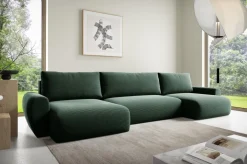 Narożniki>BROMARKT Duży narożnik nowoczesny z funkcją spania w kształcie U do salonu PATI