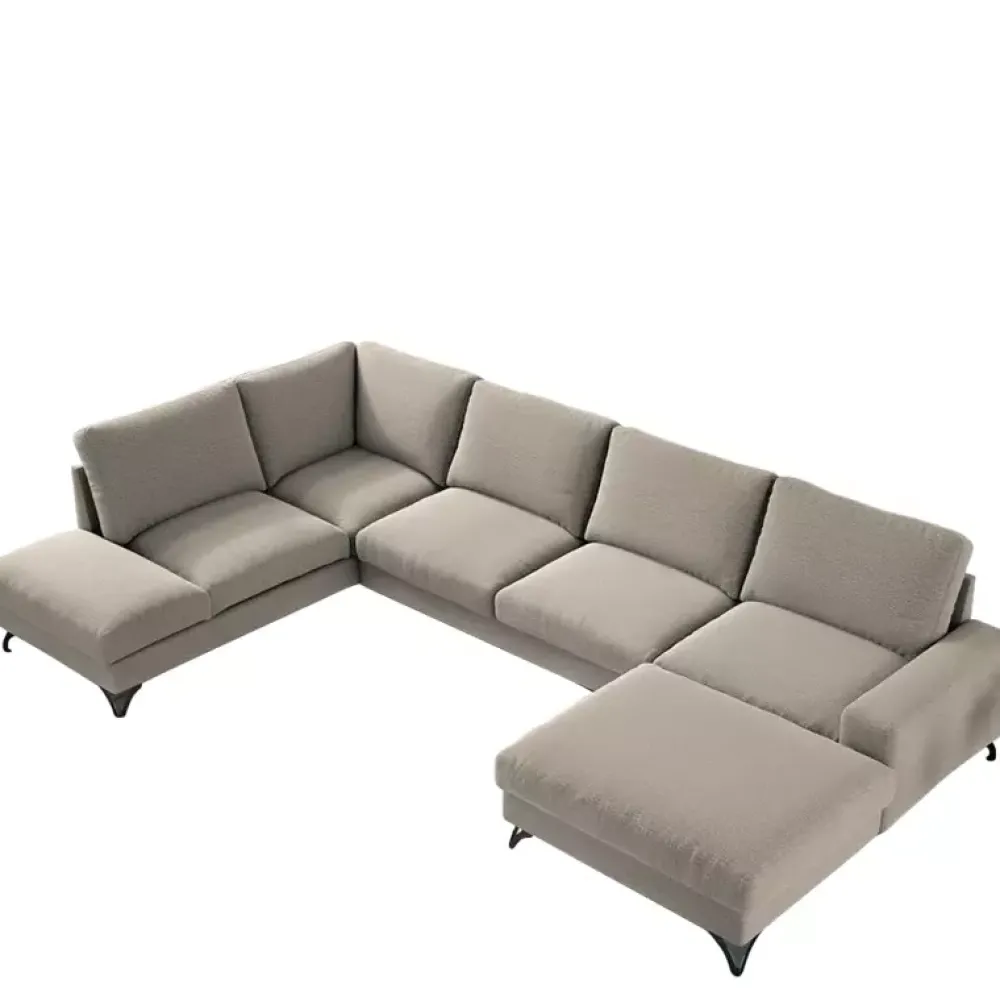 Narożniki>COMFORTEO Duży narożnik welurowy z funkcją spania FLAVIO U