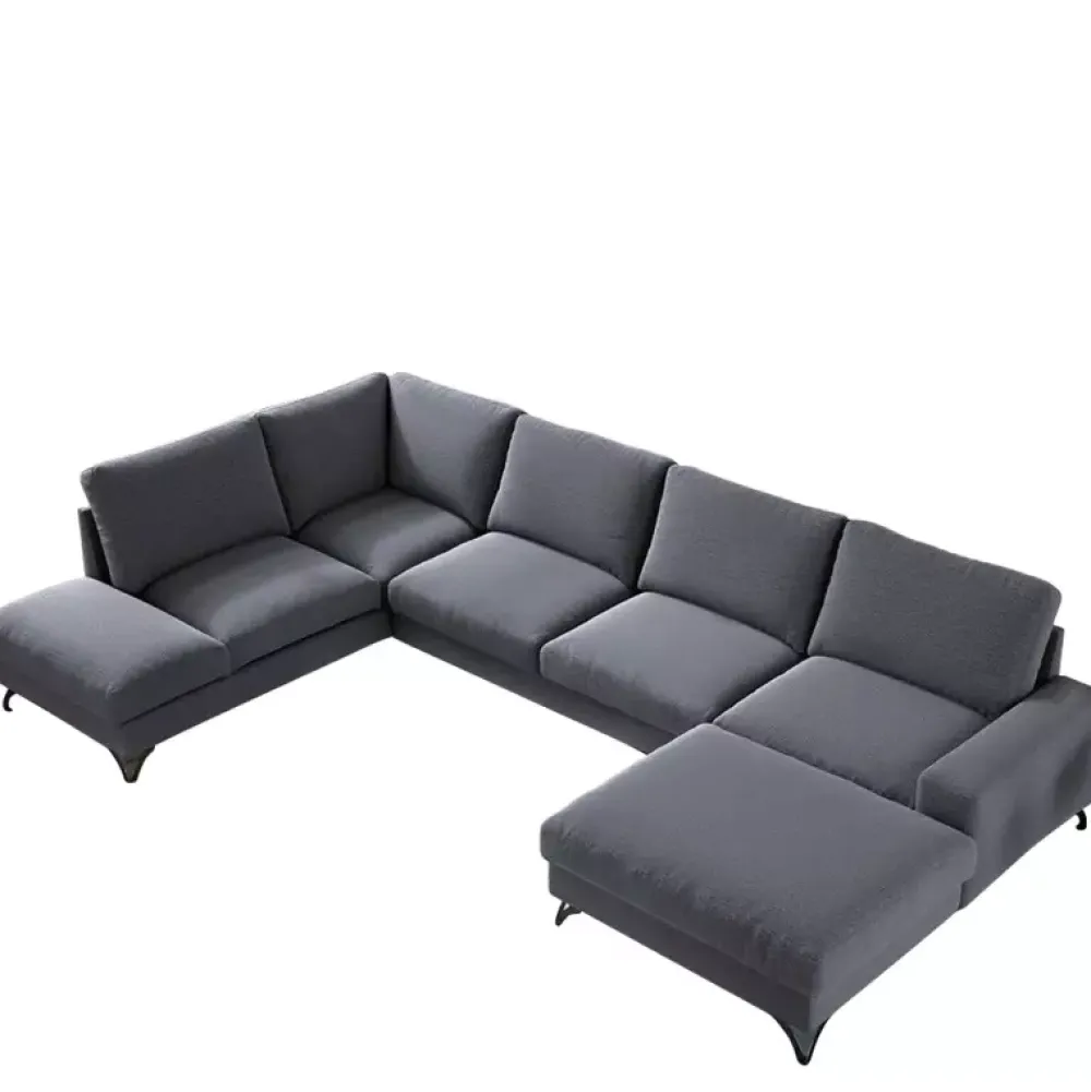 Narożniki>COMFORTEO Duży narożnik welurowy z funkcją spania FLAVIO U