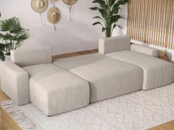 Narożniki>BROMARKT Duży nowoczesny narożnik do salonu z funkcją spania PLUSH U