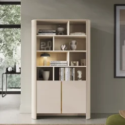 Regały Na Książki|Meble Młodzieżowe>PIASKI Duży nowoczesny regał do salonu 103 cm BELVI kaszmir