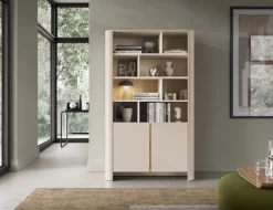 Regały Na Książki|Meble Młodzieżowe></noscript>PIASKI Duży nowoczesny regał do salonu 103 cm BELVI kaszmir