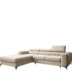 Narożniki>NEXT COLLECTION Duży nowoczesny wolnostojący narożnik salonowy PAULLETTO regulowane zagłówki funkcja spania