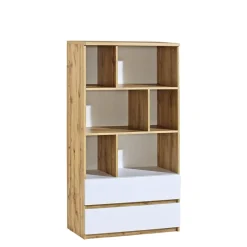 Meble Młodzieżowe|Zestawy Mebli Młodzieżowych>DOLMAR Duży regał na książki do pokoju młodzieżowego 80 cm ANETT