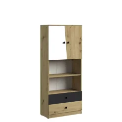 Zestawy Mebli Młodzieżowych>DOMEL Duży regał z szufladami Dąb Artisan MONACO