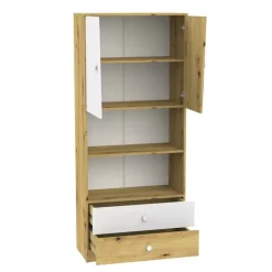 Zestawy Mebli Młodzieżowych>DOMEL Duży regał z szufladami Dąb Artisan MONACO