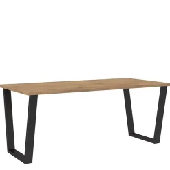 Krzesła|Stoły>Lempert Duży stół z metalowymi nogami KARO 185x90 dąb lancelot