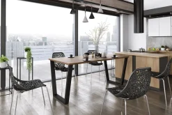 Krzesła|Stoły>Lempert Duży stół z metalowymi nogami KARO 185x90 dąb lancelot