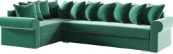 Narożniki>Meble Grand Duży zielony narożnik z funkcją spania do salonu MALESIA