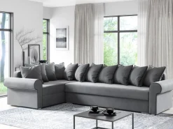 Narożniki>Meble Grand Duży zielony narożnik z funkcją spania do salonu MALESIA