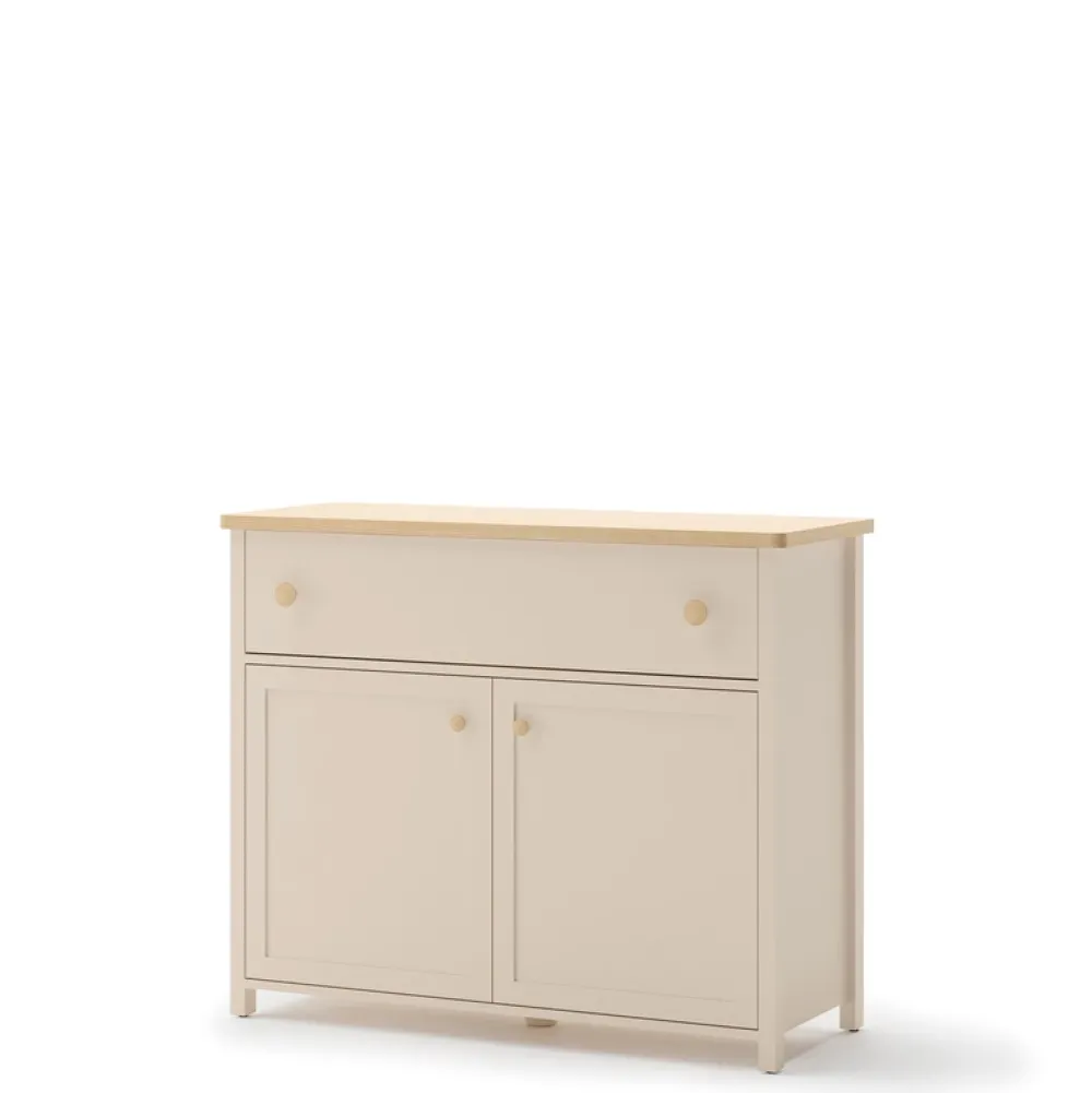 Meble Młodzieżowe|Zestawy Mebli Młodzieżowych>lenart. Dwudrzwiowa komoda 110 cm do pokoju młodzieżowego beż piaskowy STORY