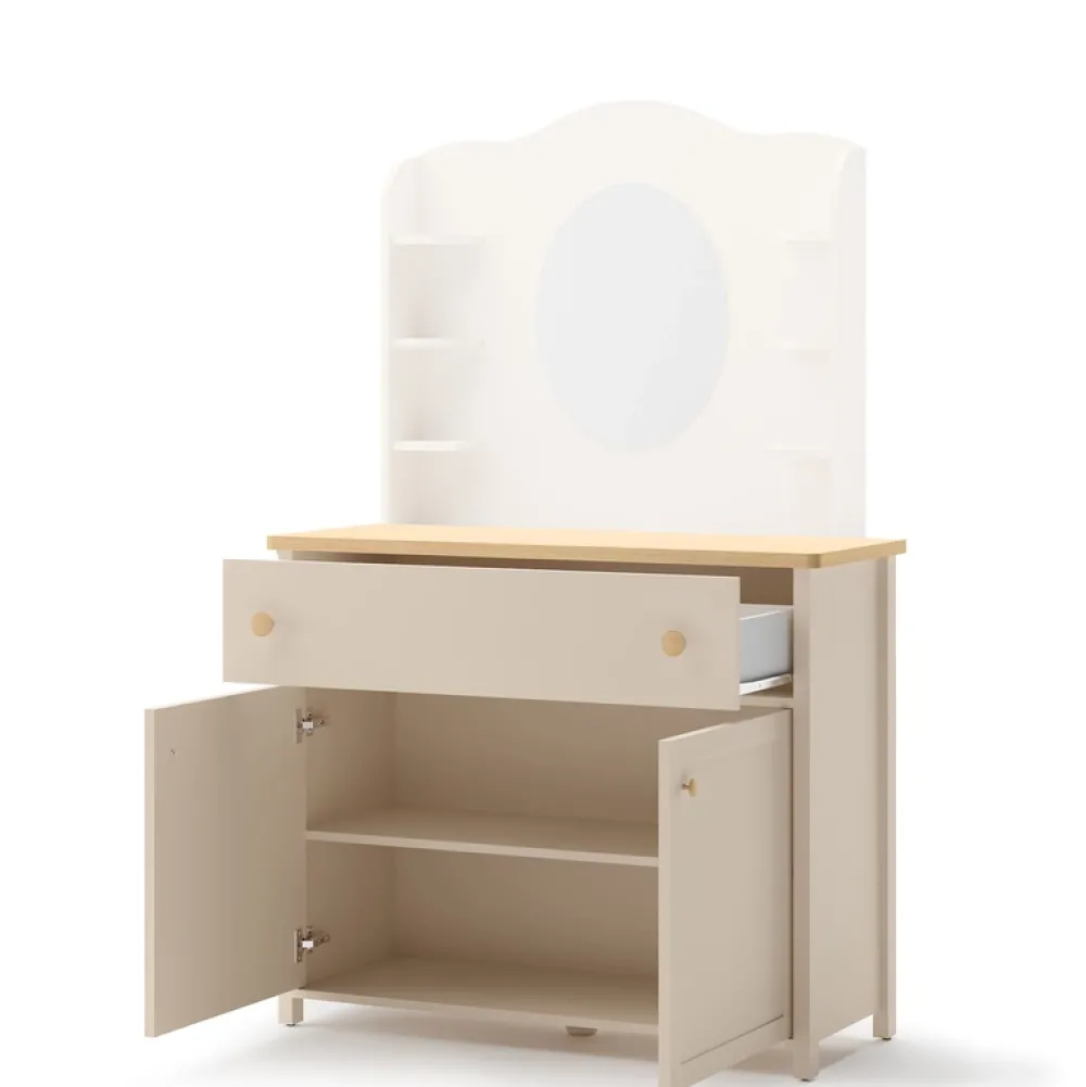 Meble Młodzieżowe|Zestawy Mebli Młodzieżowych>lenart. Dwudrzwiowa komoda 110 cm do pokoju młodzieżowego beż piaskowy STORY